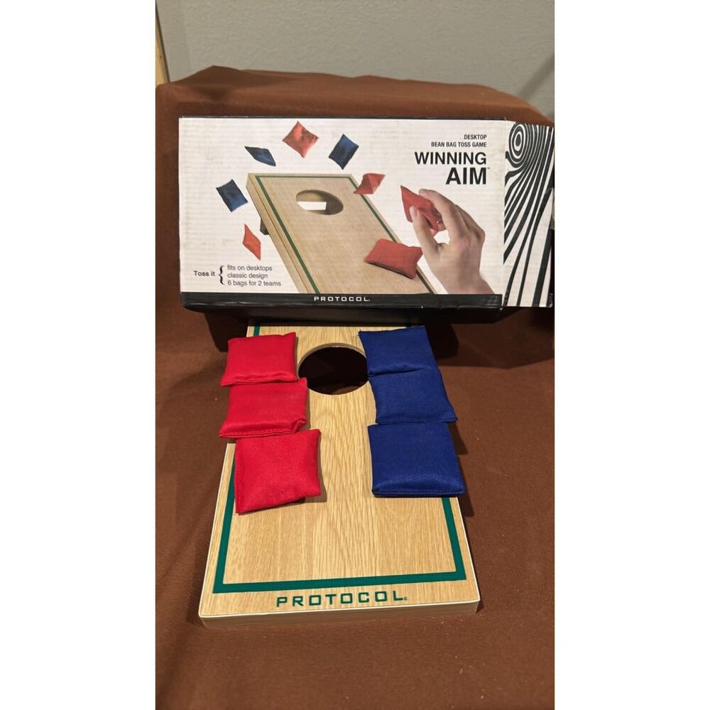 Mini Desktop Beanbag Toss Corhole Board Game Rrotocol